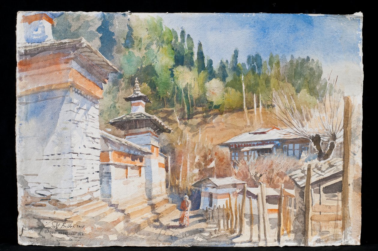 ओजेन छोलिंग प्रार्थना दीवार, भूटान, 2013 द्वारा टिम स्कॉट बोल्टन
