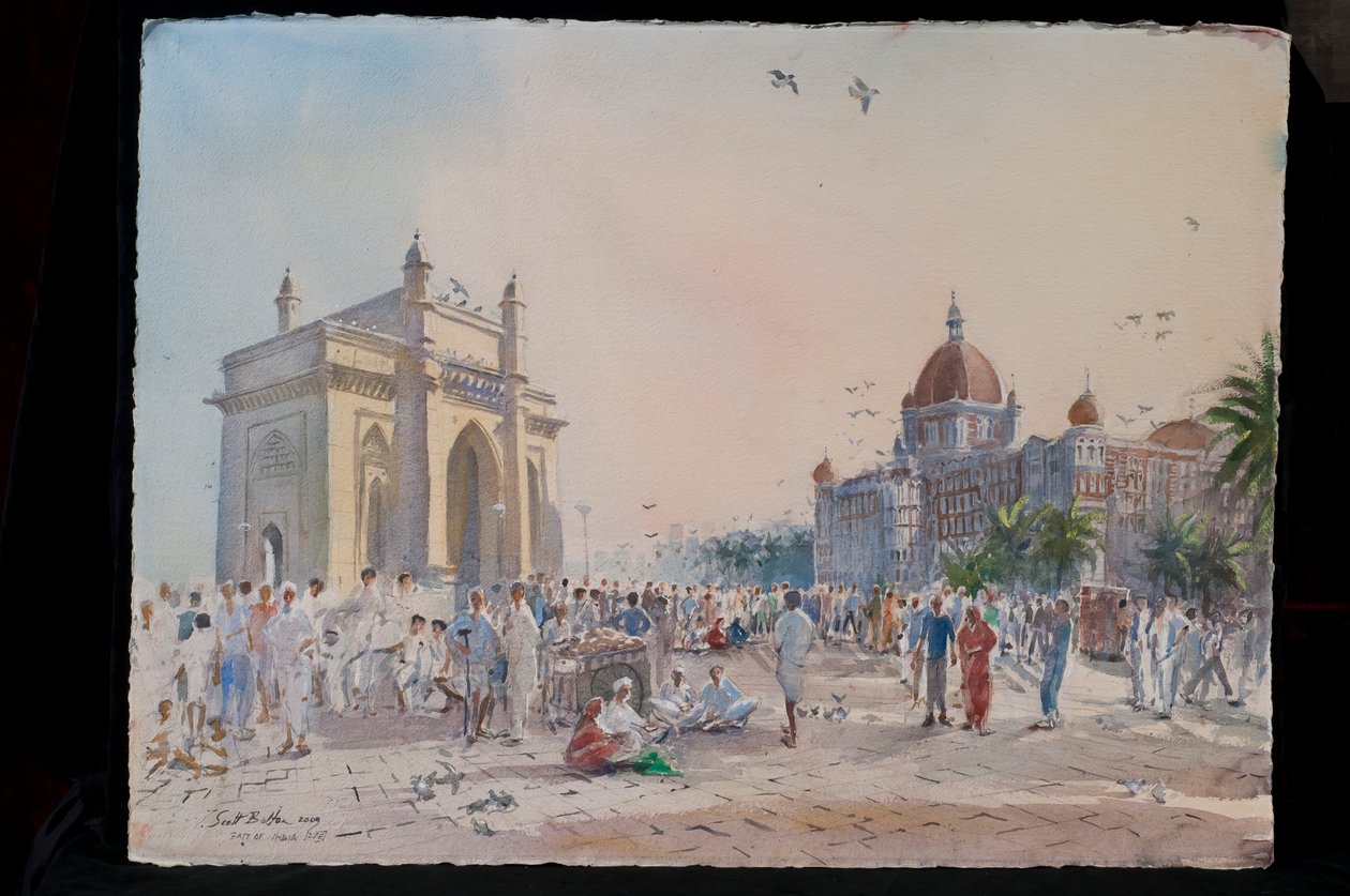 गेट ऑफ इंडिया, बॉम्बे, 2009 (wc पेपर पर) द्वारा टिम स्कॉट बोल्टन