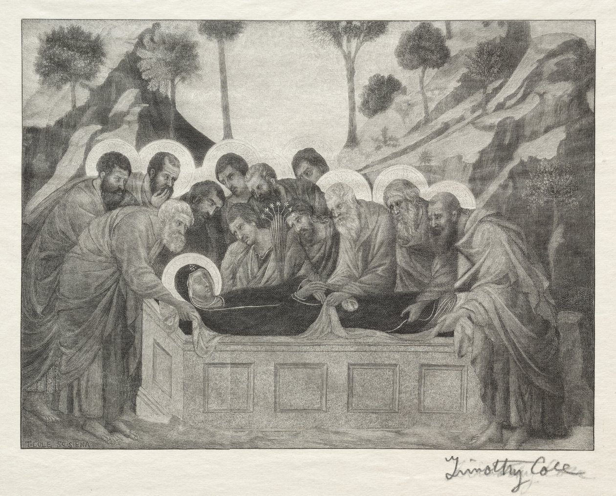 ओल्ड इटैलियन मास्टर्स: द बरिअल ऑफ़ द वर्जिन, 1888-1892। द्वारा टिमोथी कोल