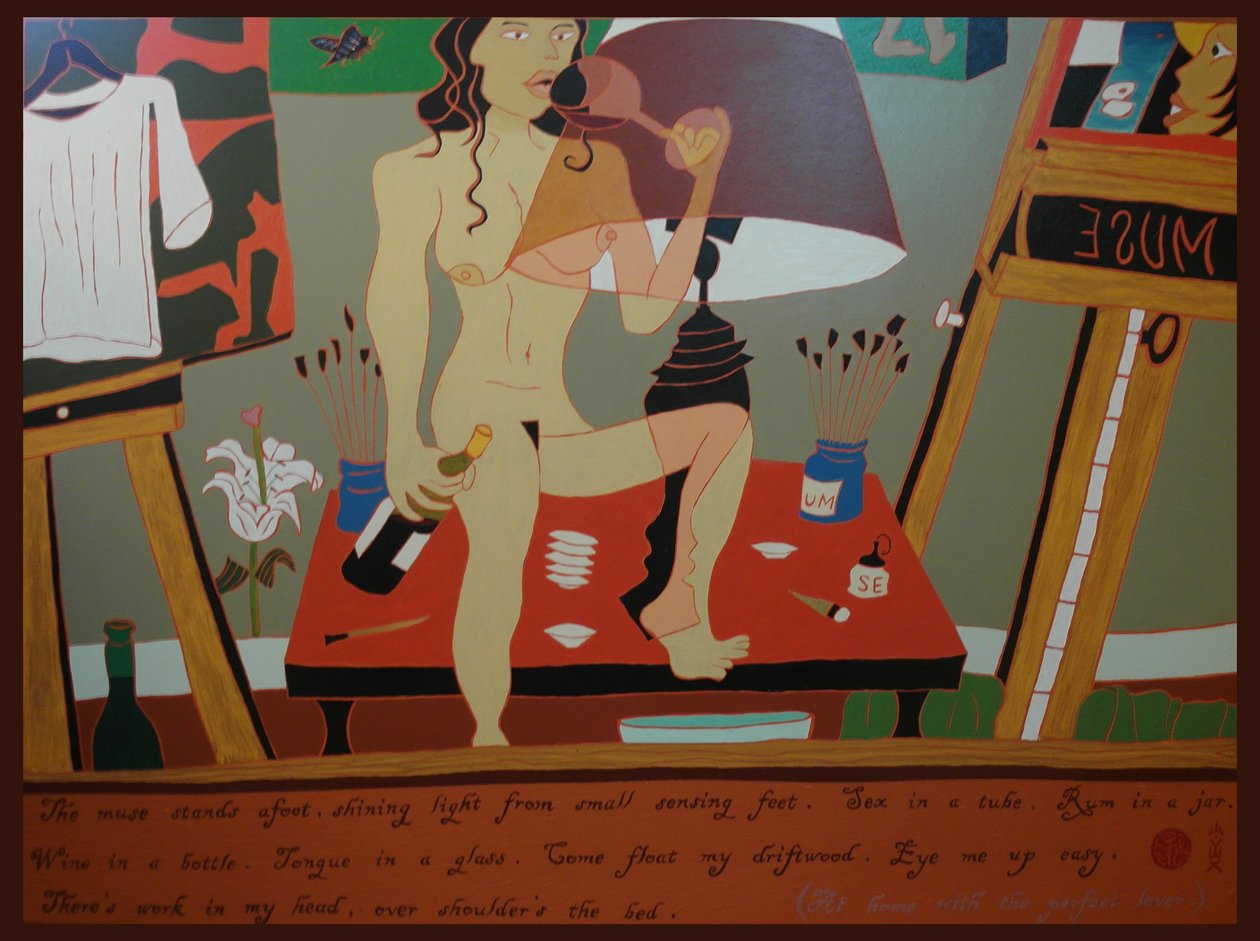 सही प्रेमी के साथ घर पर, 2010, कैनवास पर तेल द्वारा टिमोथी नाथन जोएली