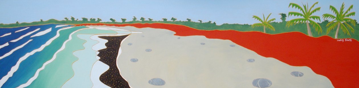 दुलन समुद्र तट दक्षिण की ओर देख रहा है, 2010, कैनवास पर तेल द्वारा टिमोथी नाथन जोएली