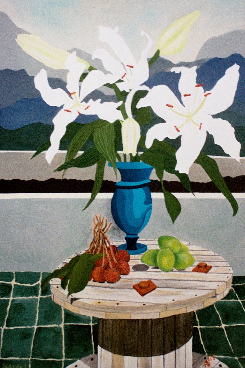 लिली, चूना और लीची, 2004, कैनवास पर तेल द्वारा टिमोथी नाथन जोएली