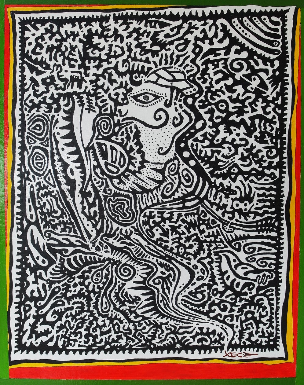 स्पिरिट जिनी, 2011, लकड़ी पर तेल द्वारा टिमोथी नाथन जोएली
