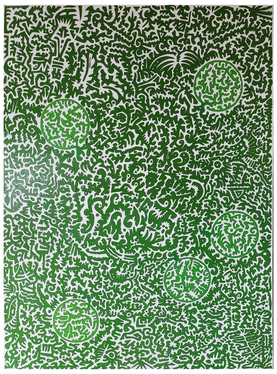 प्रकृति की आत्मा, 2012, लकड़ी पर तेल द्वारा टिमोथी नाथन जोएली