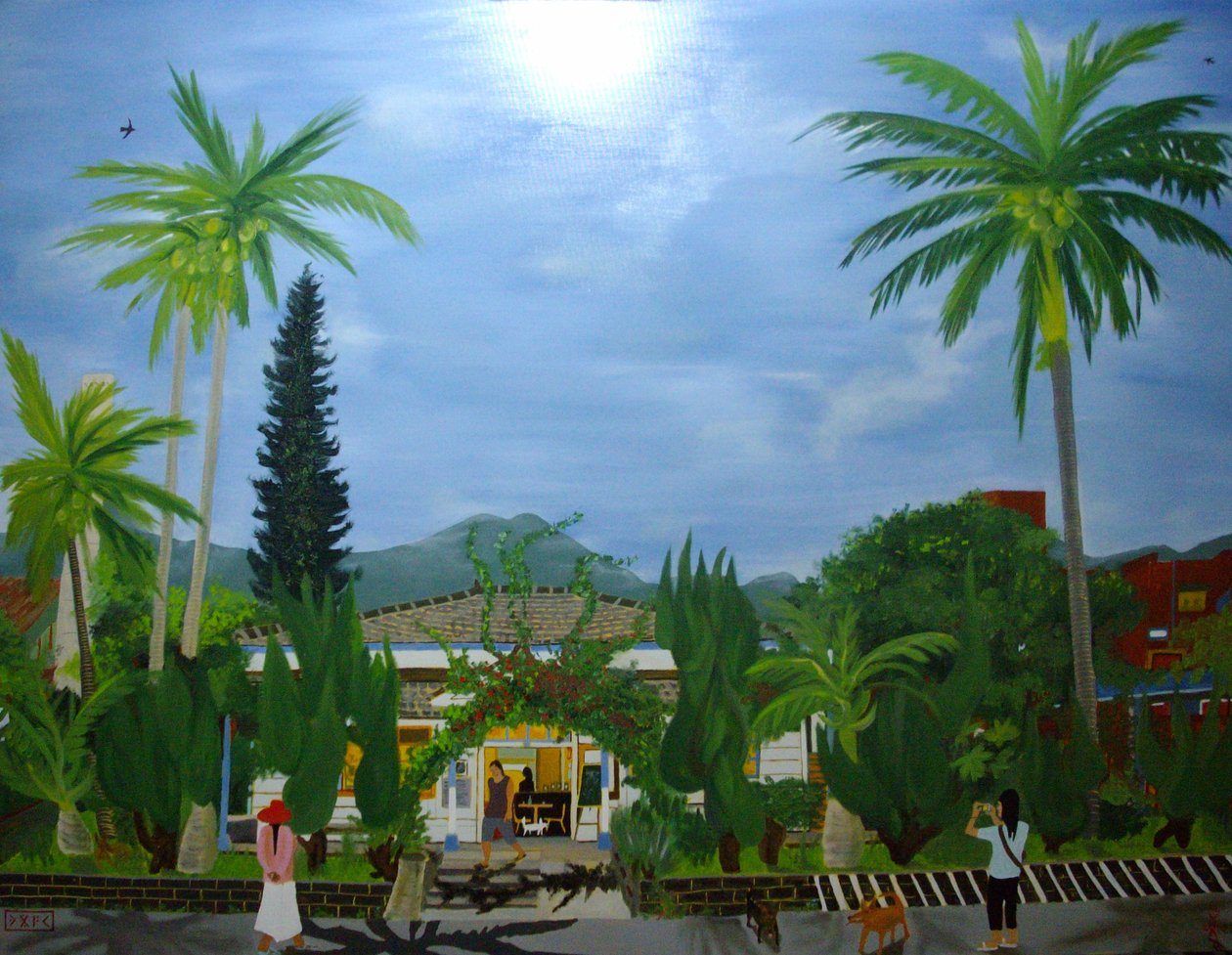 दुलन कैफे, ताइतुंग चीनी कारखाना, 2010, कैनवास पर तेल द्वारा टिमोथी नाथन जोएली