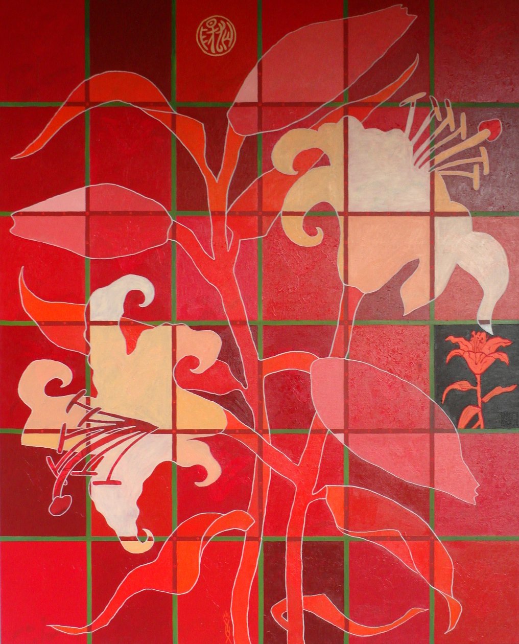 फ्रेंच सिंदूर लिली, 2012, कैनवास पर तेल द्वारा टिमोथी नाथन जोएली