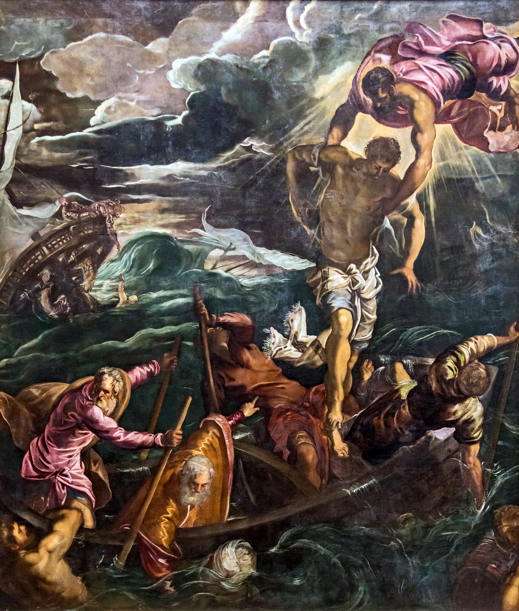 एक जहाज के जहाज के दौरान सैन मार्को ने एक हिरन का मांस खाया द्वारा Tintoretto