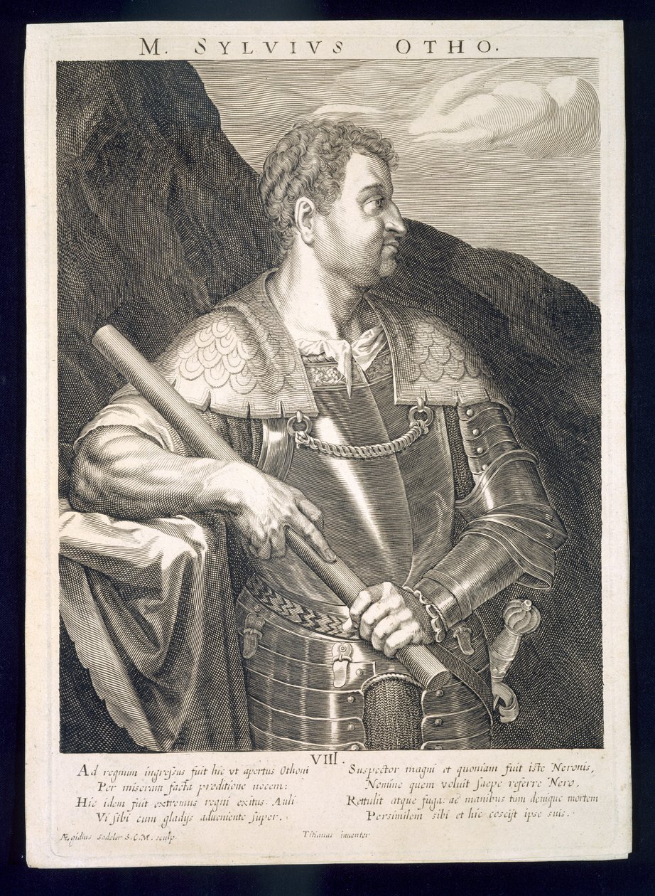 एम। सिल्वियस ओथो सम्राट रोम के 68 ईस्वी में एजेडियस सदेलर (1570-1629) द्वारा टिज़ियानो वेकेली