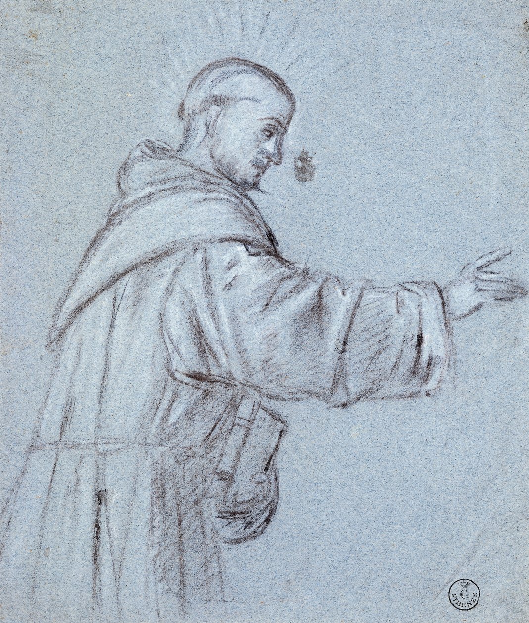 टिटियन द्वारा भिक्षु (लगभग 1490-1576), ड्राइंग द्वारा टिटियन (c.1488-1576)