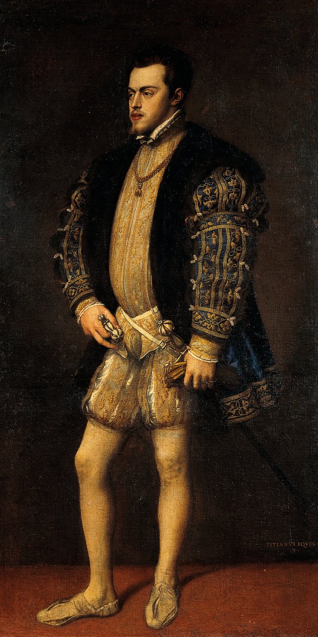 स्पेन के फिलिप द्वितीय का पोर्ट्रेट (Valladolid .) द्वारा टिटियन (c.1488-1576)