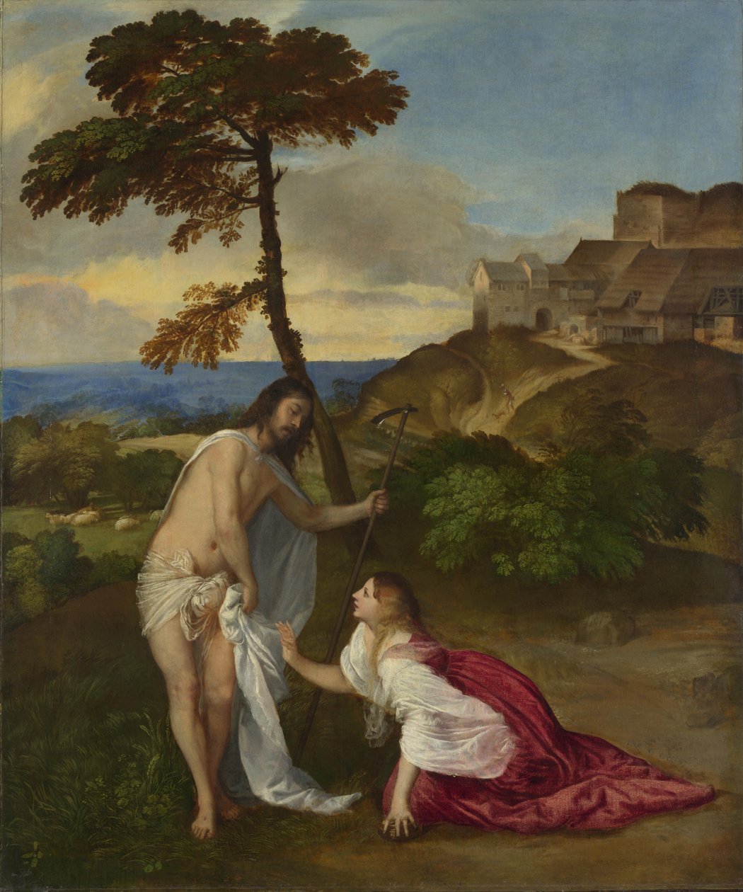 Noli me Tangere, c.1514 (कैनवास पर तेल) द्वारा टिज़ियानो वेकेली
