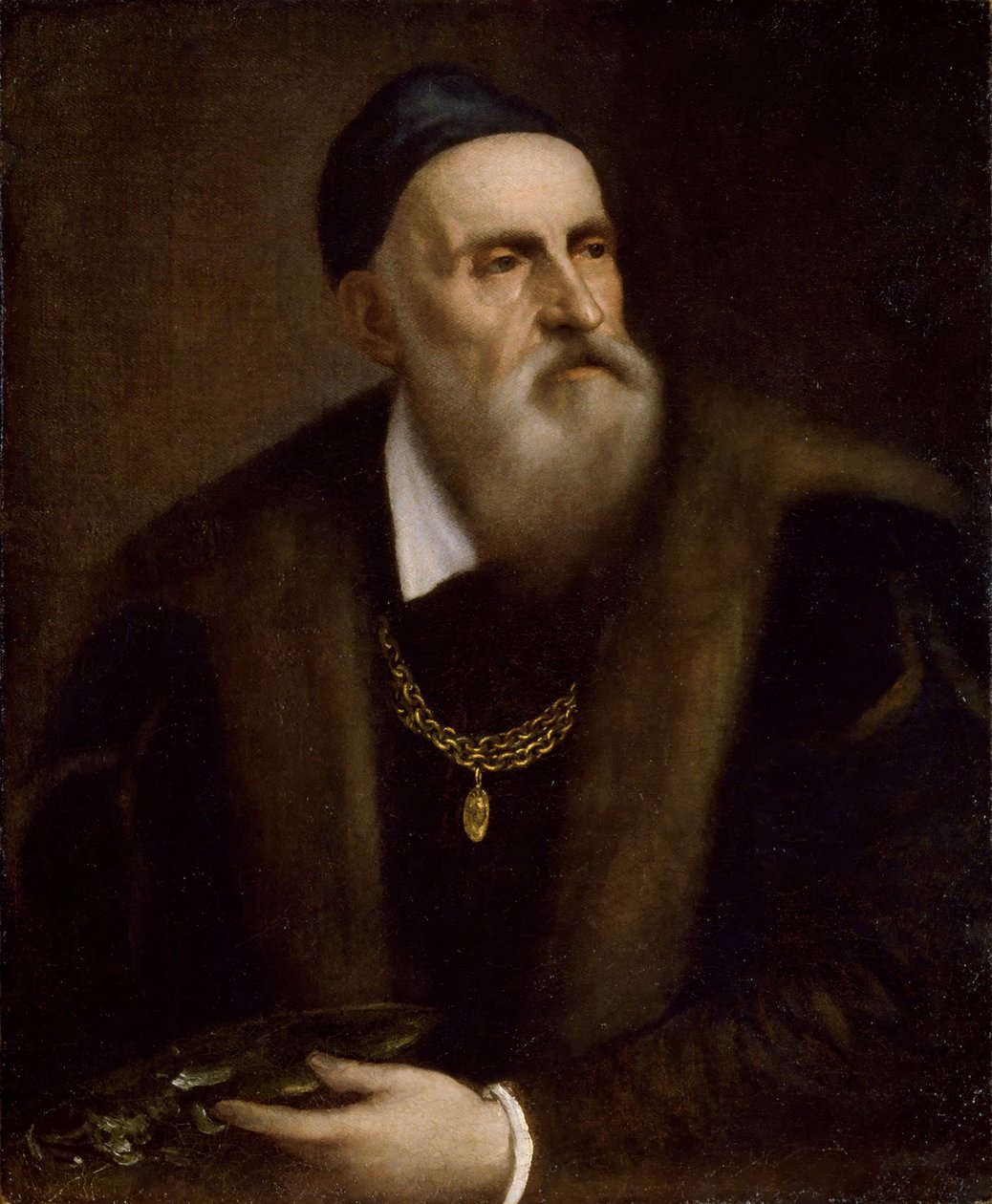 टिटियन द्वारा सेल्फ-पोर्ट्रेट (1488-1576)। कैनवास पर तेल, सीए 1562-1563, आयाम: 78x63। उफीजी गैलरी, फ्लोरेंस द्वारा टिज़ियानो वेकेली