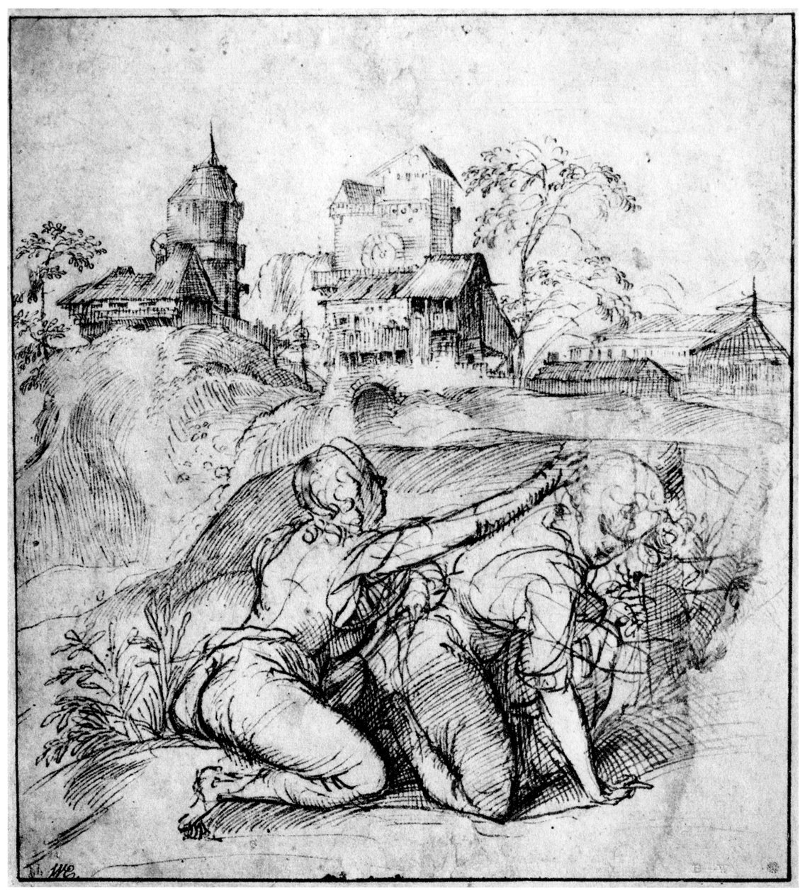 लैंडस्केप विथ टू यूथ्स, c1510, 1937 द्वारा टिज़ियानो वेकेली