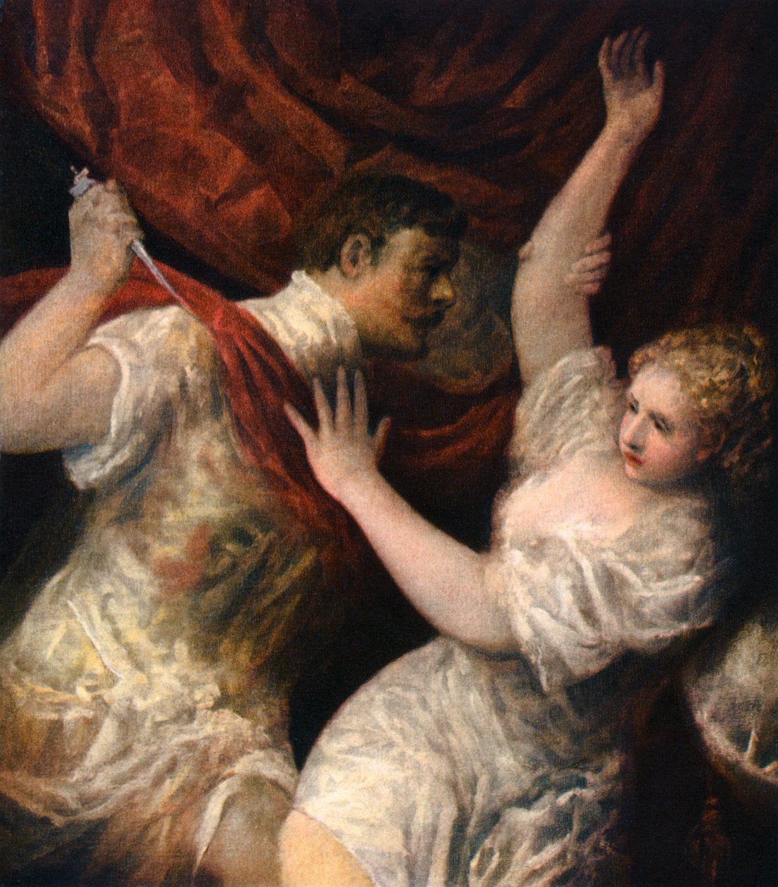 Tarquin और Lucretia, c1560, 1937 द्वारा टिज़ियानो वेकेली