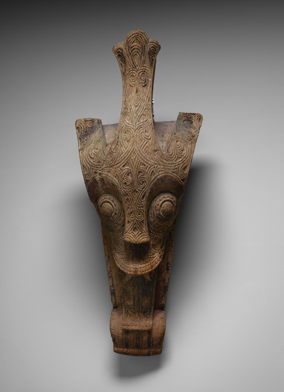 घर का मुखौटा आभूषण, सिंगा का प्रतिनिधित्व करता है, c.1875-1900 (लकड़ी) द्वारा तोबा बतक संस्कृति