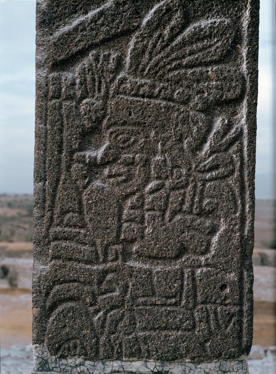 Tlahuizcalpantecuhtli . के मंदिर की राहत द्वारा टोलटेक टोलटेक