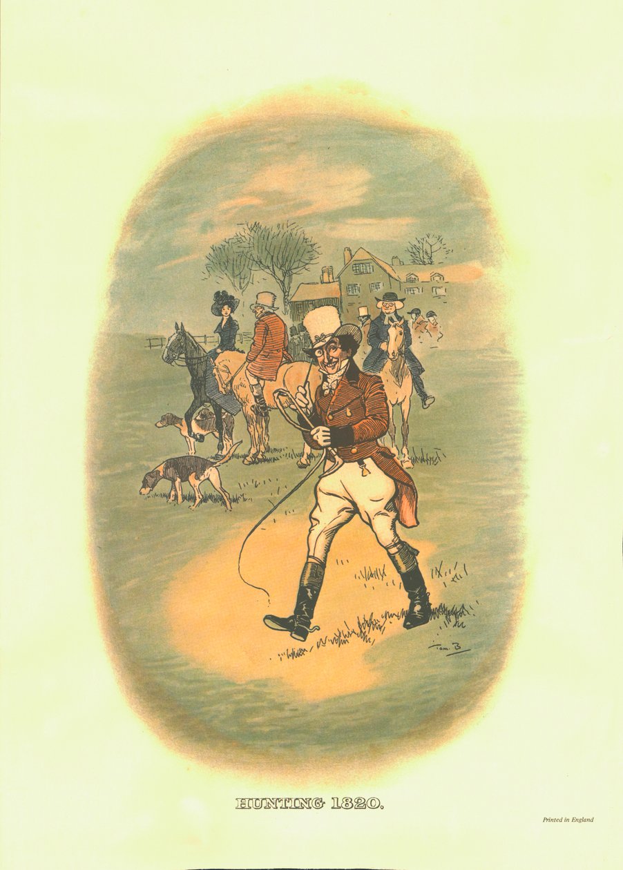 शिकार, 1820, c1910। द्वारा टॉम ब्राउन
