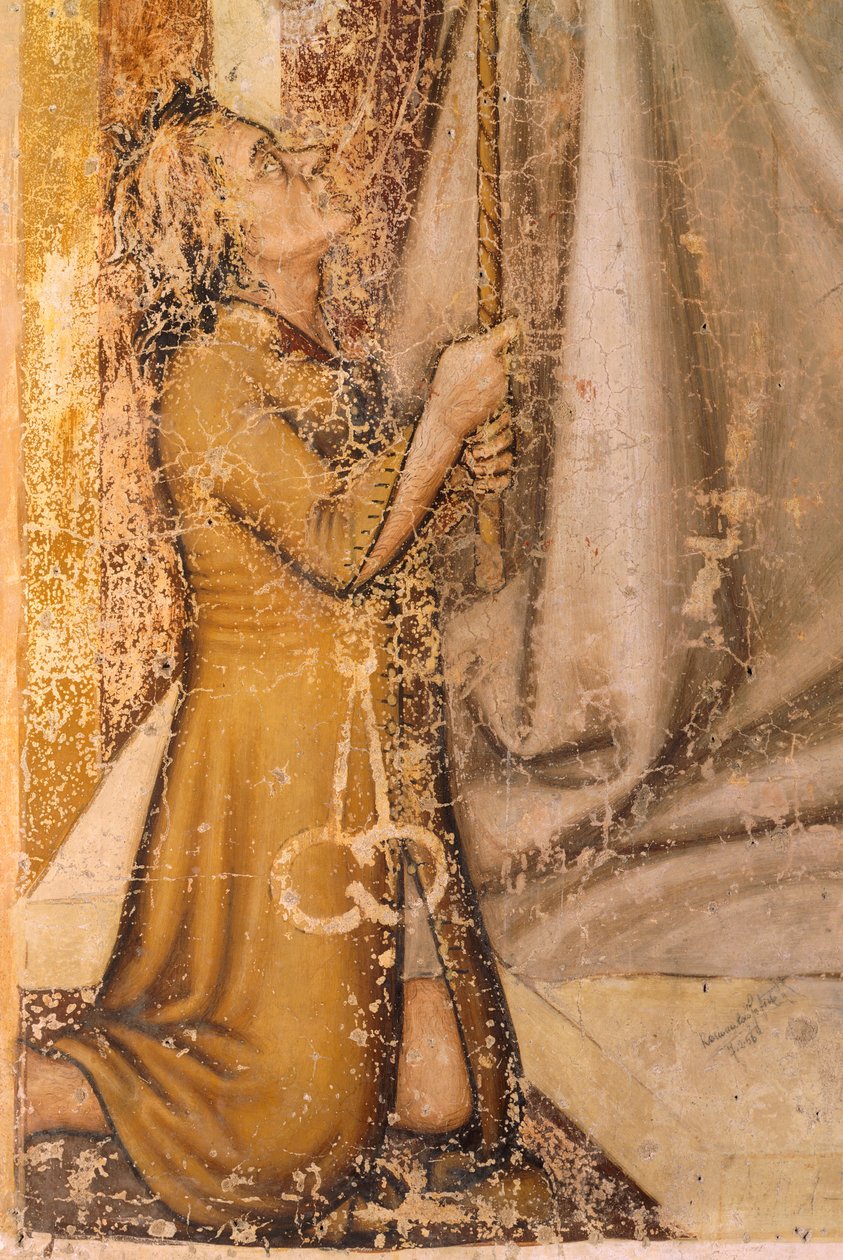 टॉमासो दा मोडेना (1326-1379), फ्रेस्को, चर्च ऑफ सैन निकोलो, ट्रेविसो द्वारा दाताओं का चित्रण, सेंट रोमुआल्ड से विवरण द्वारा टोमासो दा (15वीं शताब्दी के अंत में) मोडेना