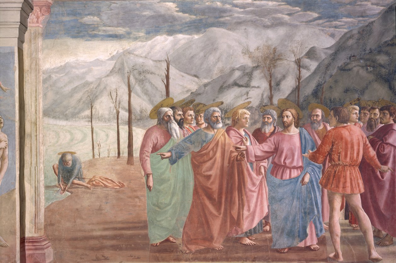 ब्रांज़ेकी चैपल से श्रद्धांजलि धन, c.1426 (31642 का विस्तार) द्वारा टोमासो मासासिओ