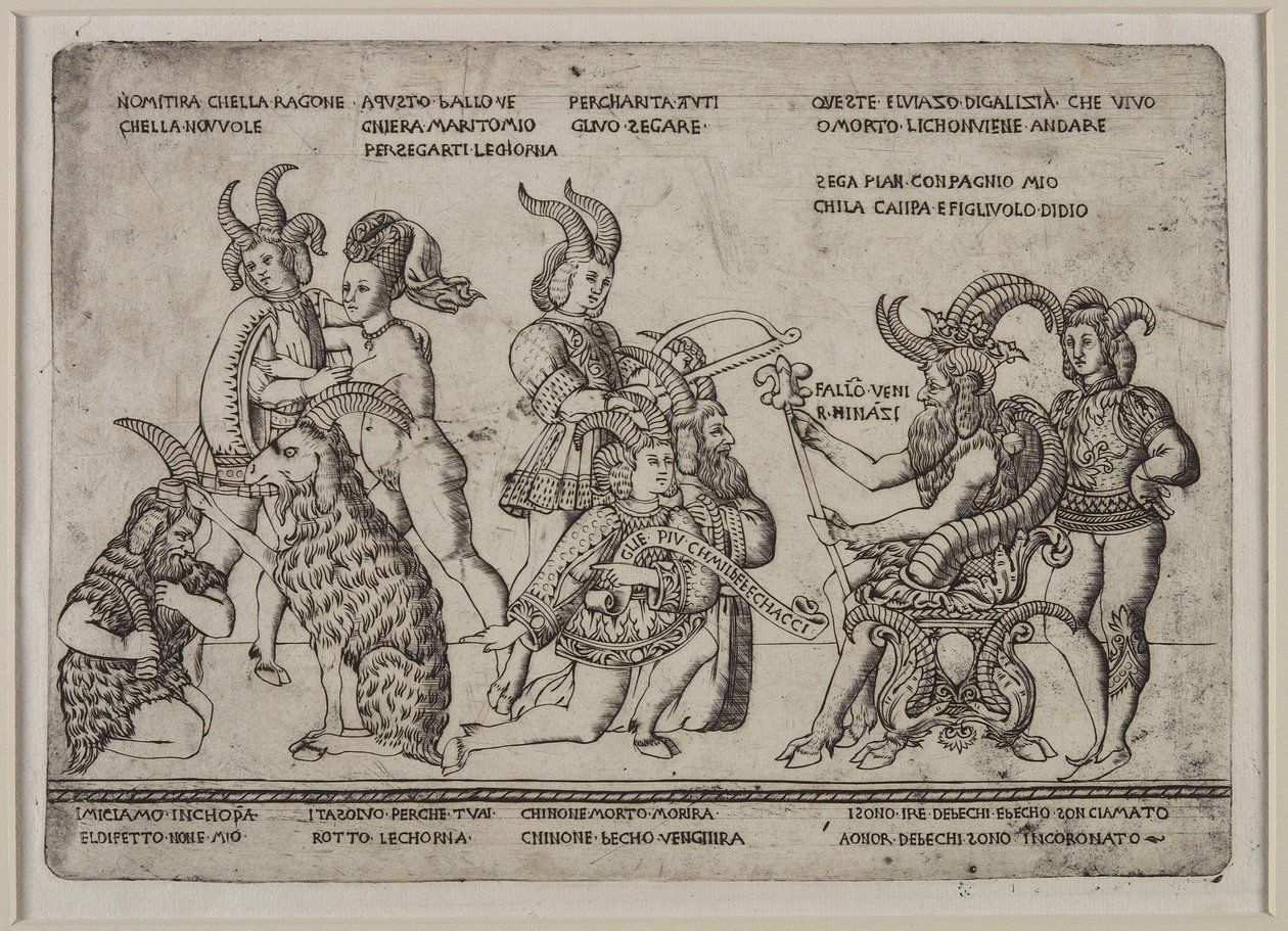 बकरियों का राजा: कोयल पर एक व्यंग्य, c.1460-64 द्वारा टोमासो डी एंटोनियो फिनग्युर्रा