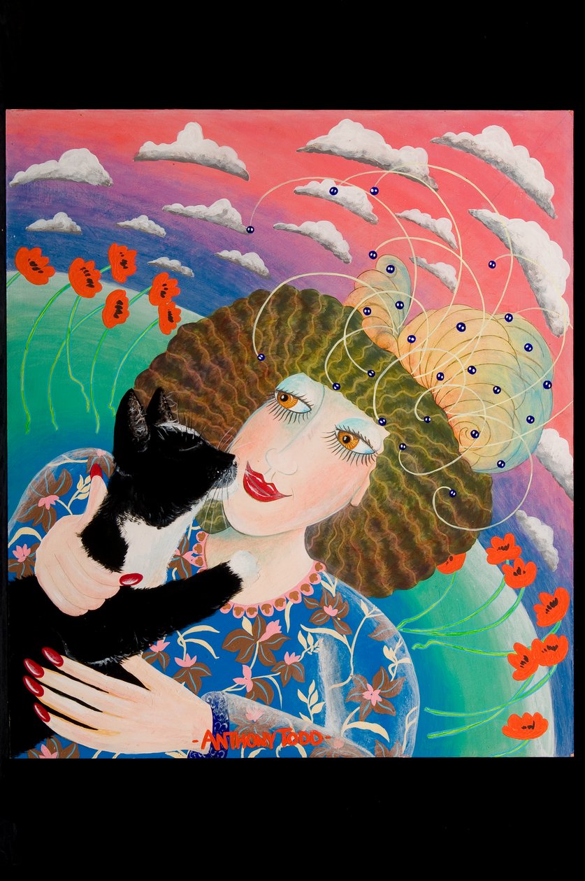 Binkies और Poppies, 2010 (एक्रिलिक बोर्ड पर) द्वारा टोनी टोड