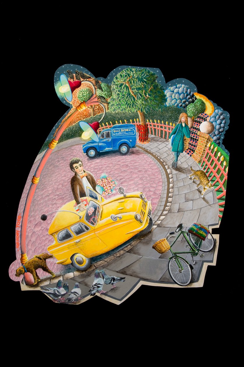पहली तारीख, 2010 (एक्रिलिक बोर्ड पर) द्वारा टोनी टोड