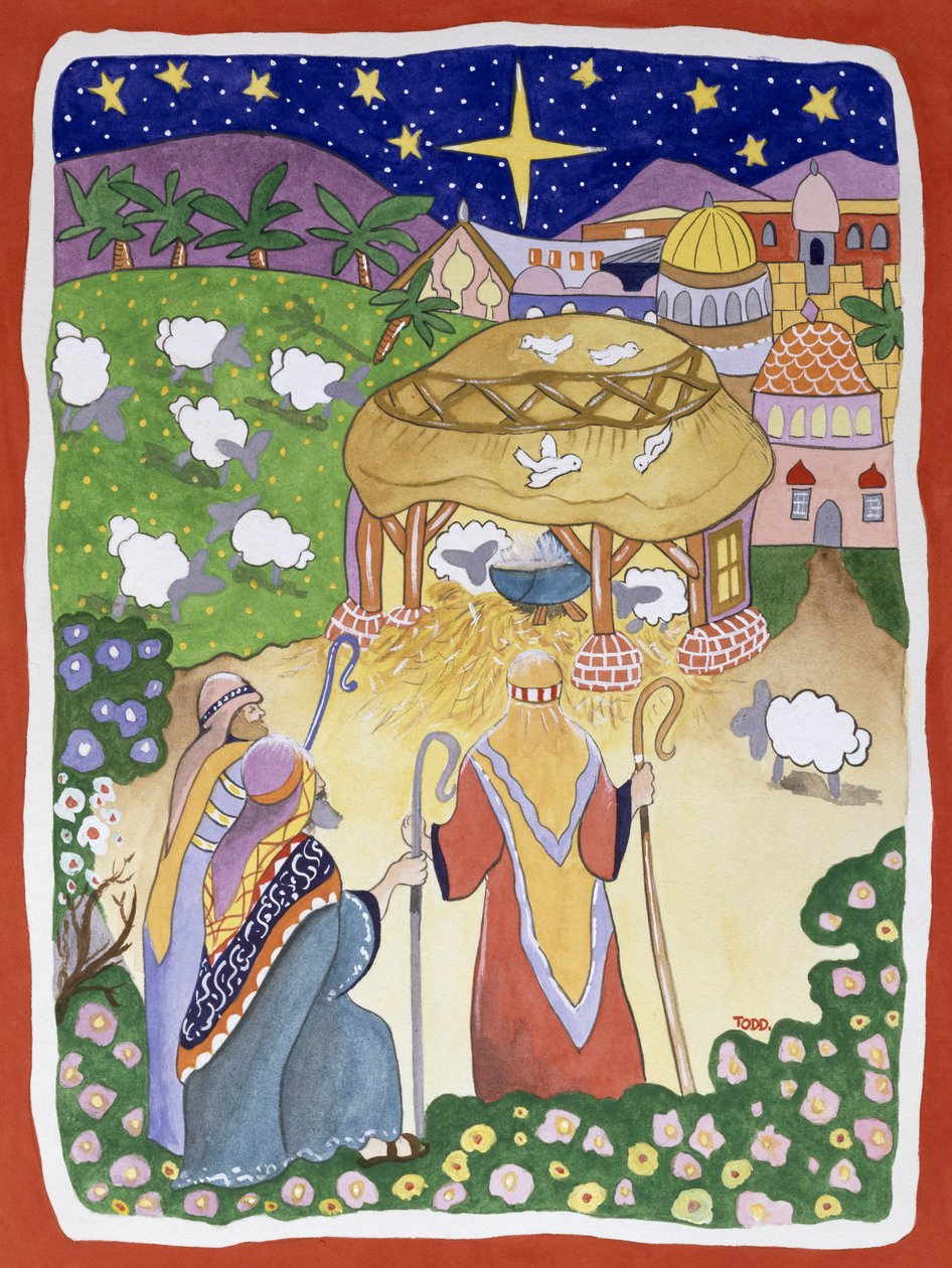 द थ्री शेफर्ड, 2005 (wc ऑन पेपर) द्वारा टोनी टोड