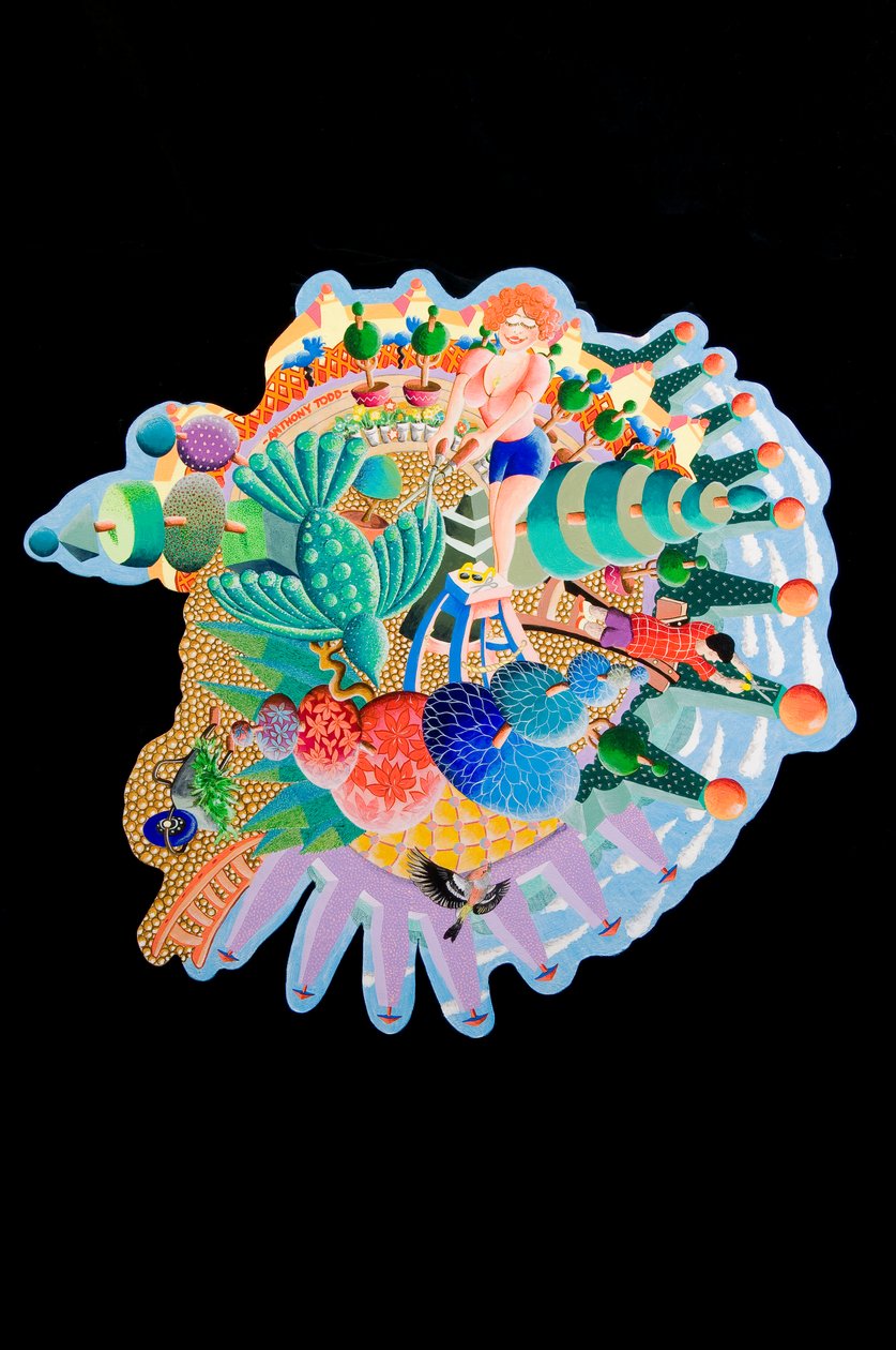 द टॉपरीयर गार्डन, 2010 (एक्रिलिक ऑन बोर्ड) द्वारा टोनी टोड
