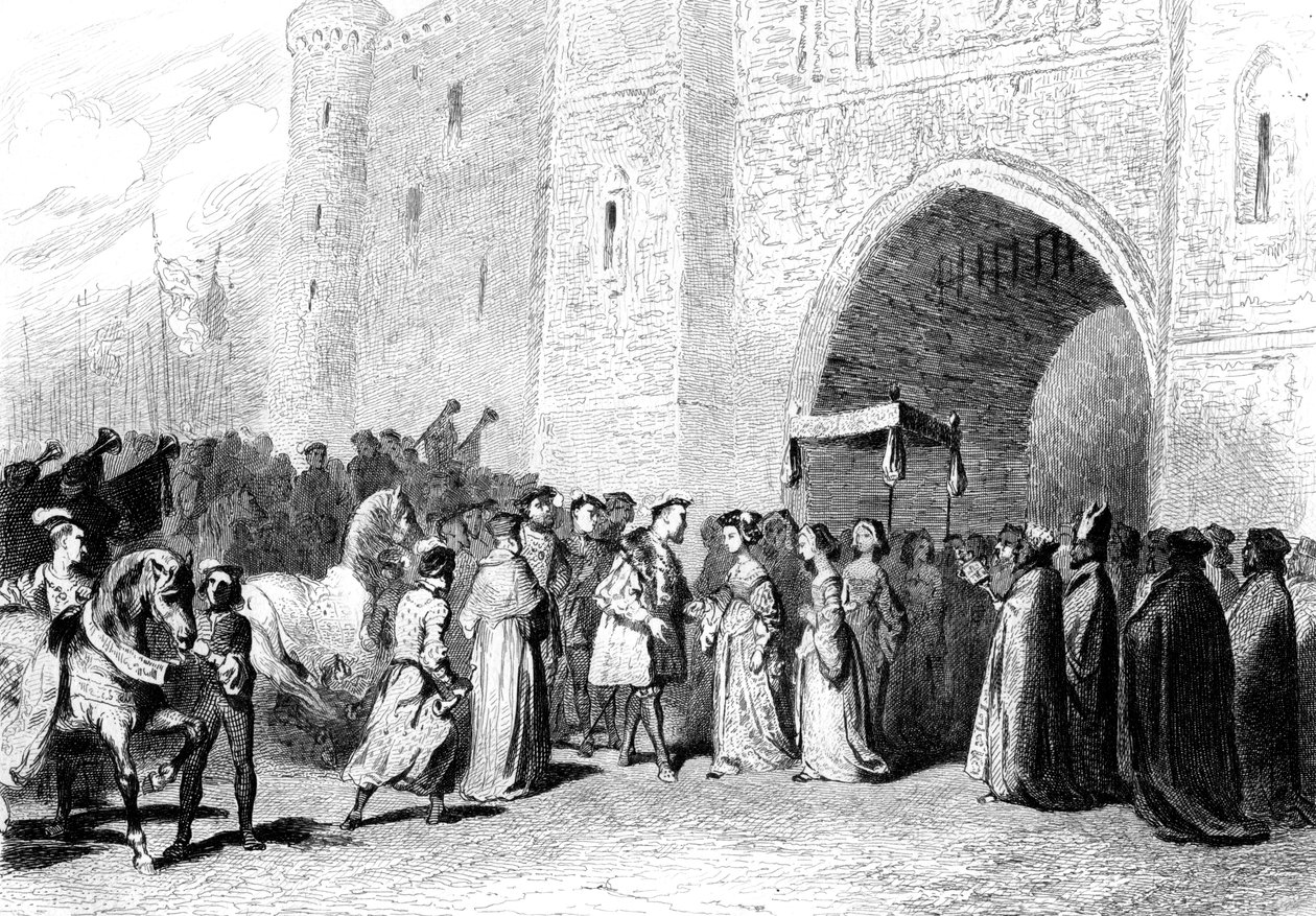 1520, 1842 में हेनरी VIII और ऐनी बोलिन की बैठक द्वारा टोनी जोहान्ट