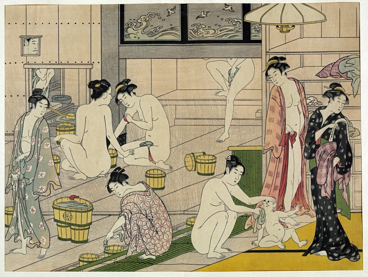 Kiyonaga स्नानघर महिलाओं द्वारा तोरी कियोनगा