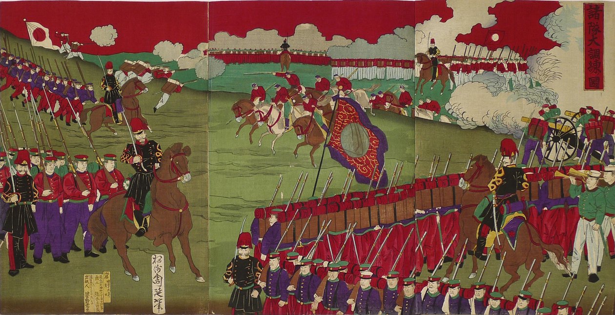 विभिन्न सेना वाहिनी द्वारा महान प्रशिक्षण युद्धाभ्यास द्वारा तोयोहारा चीकानोबु