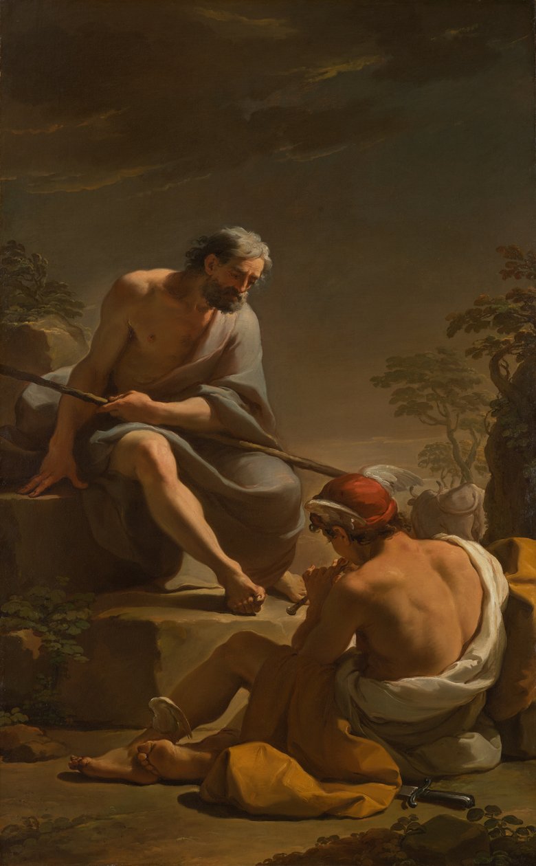 मर्क लुलिंग आर्गस टू स्लीप, c.1770-1775 द्वारा उबलडो गंडोल्फी