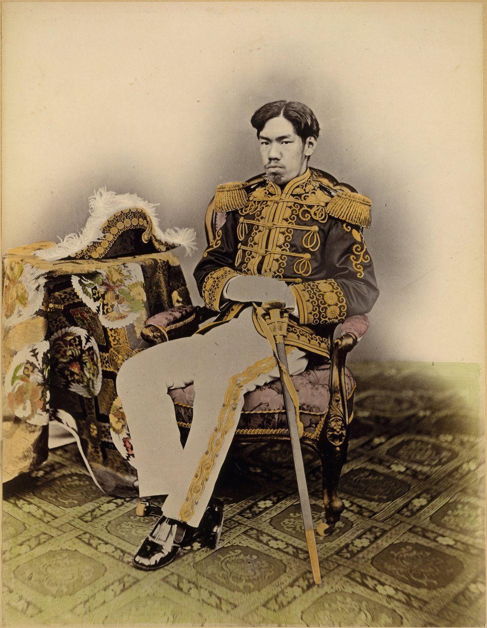 मुत्सुहितो, मीजी सम्राट, 1873। द्वारा उचिदा क्यूइचि