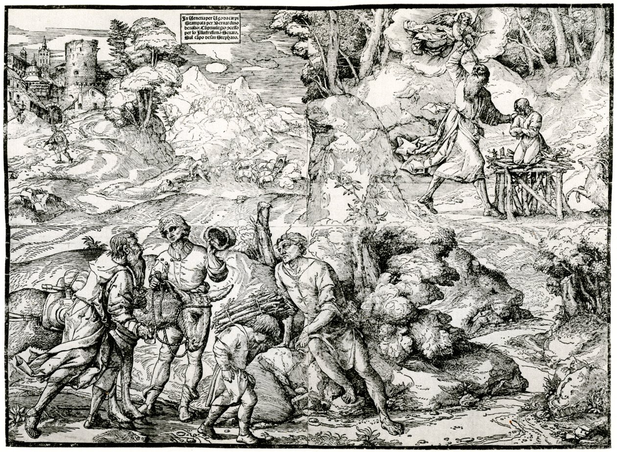 अब्राहम बलिदान, 1516-1518, 1937 द्वारा उगो दा कार्पियो