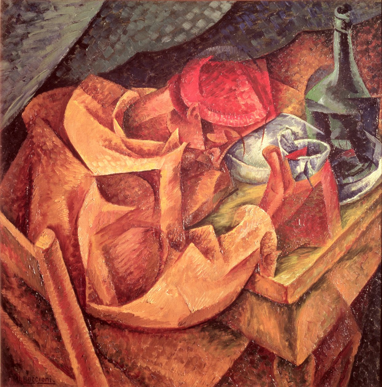 द ड्रिंकर, 1914 द्वारा अम्बर्टो बोकोनि