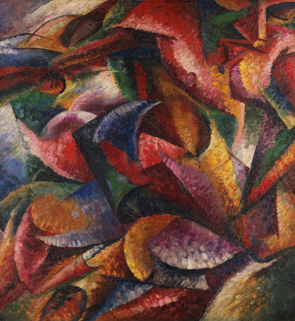 Umberto Boccioni (1882-1916) द्वारा मानव शरीर की गतिशीलता, कैनवास पर तेल द्वारा अम्बर्टो बोकोनि