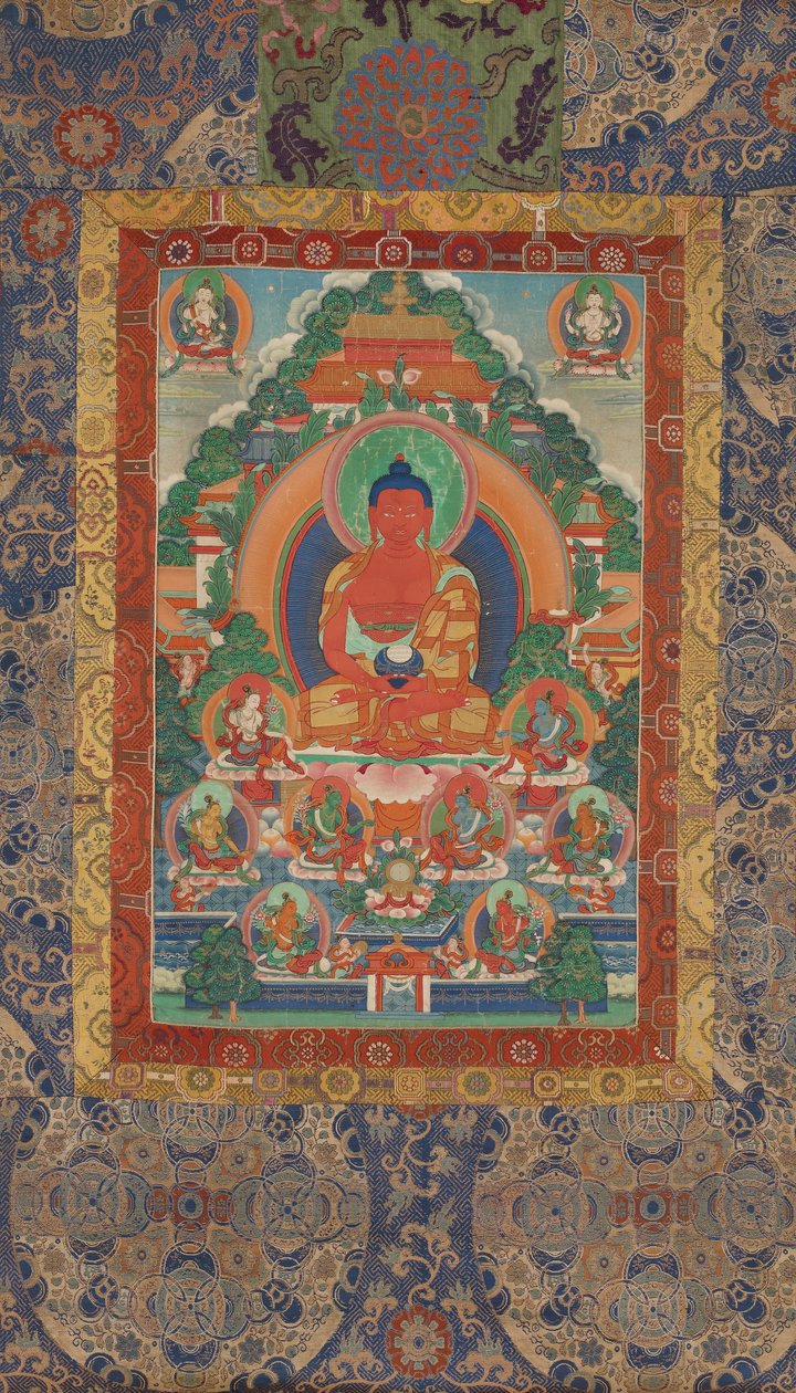 सुखवती शुद्ध भूमि में अमिताभ द्वारा अज्ञात अज्ञात