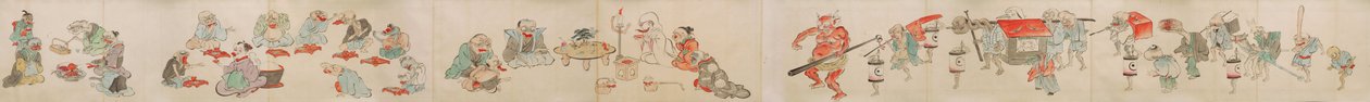 जापानी स्क्रॉल जो योकाई - youkai betrothal, विवाह और गृह जीवन का चित्रण करता है द्वारा अज्ञात अज्ञात