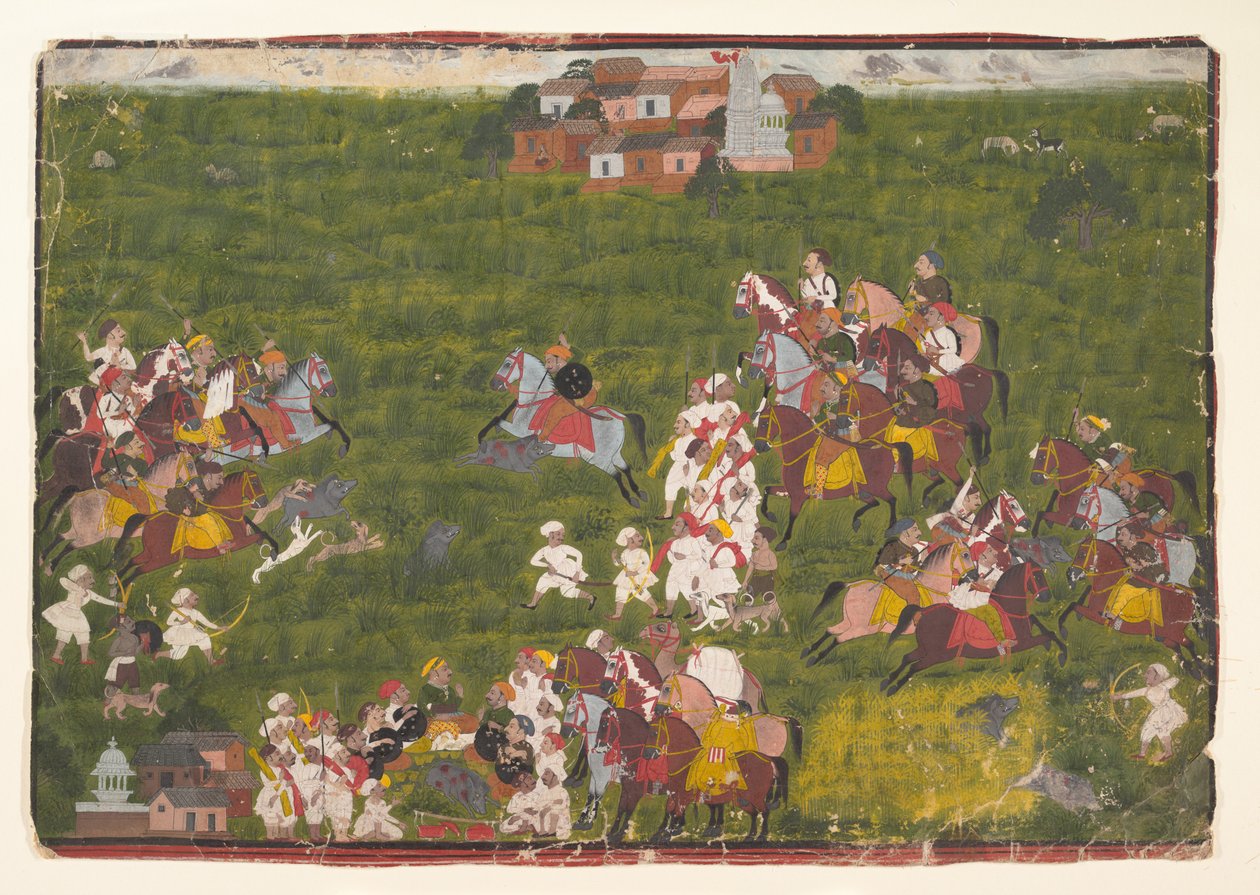 Maharana Sangram Singh Hunting Wild Boar द्वारा अज्ञात अज्ञात
