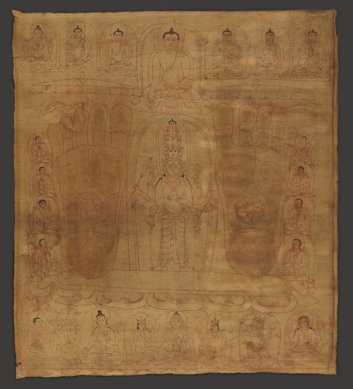 राजा श्रीयोंत्सेन गम्पो की परंपरा में बोधिसत्व अवलोकितेश्वर द्वारा अज्ञात अज्ञात