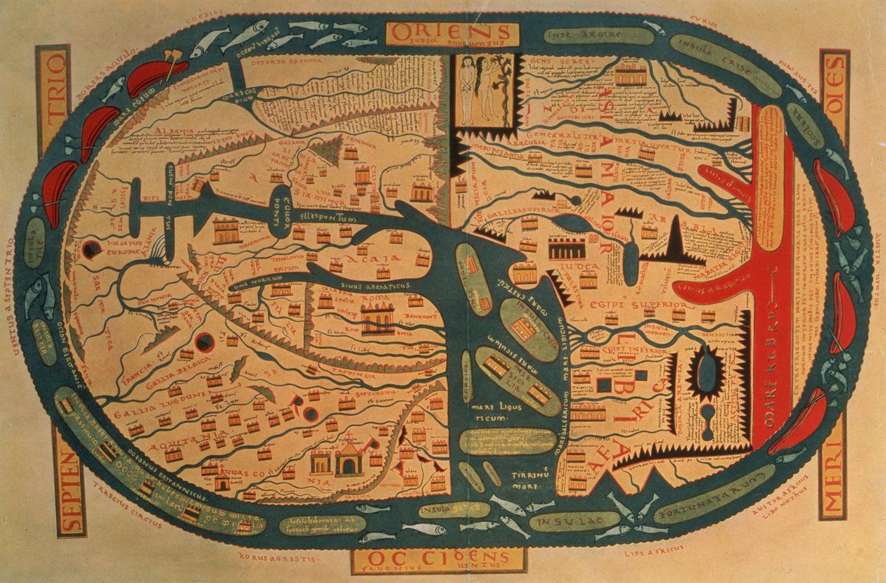 एक 8 वीं मुबारक Mappamundi की प्रति द्वारा अज्ञात अज्ञात