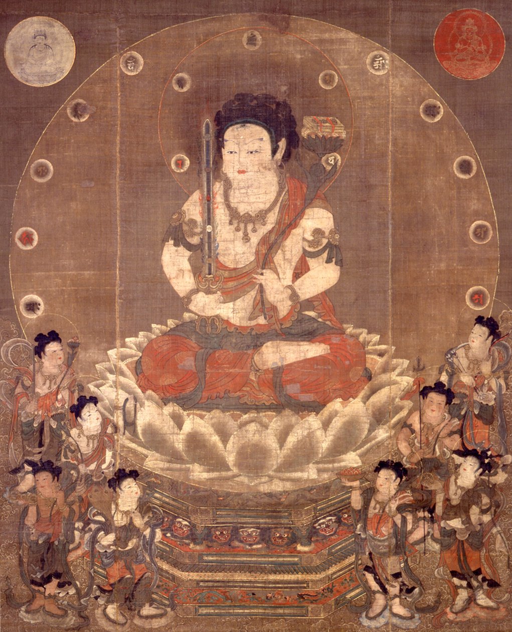 HACHIJI-MONJU (ASTA-SIKHA MANJUSRI ) AND EIGHT ATTENDANTS द्वारा अज्ञात अज्ञात