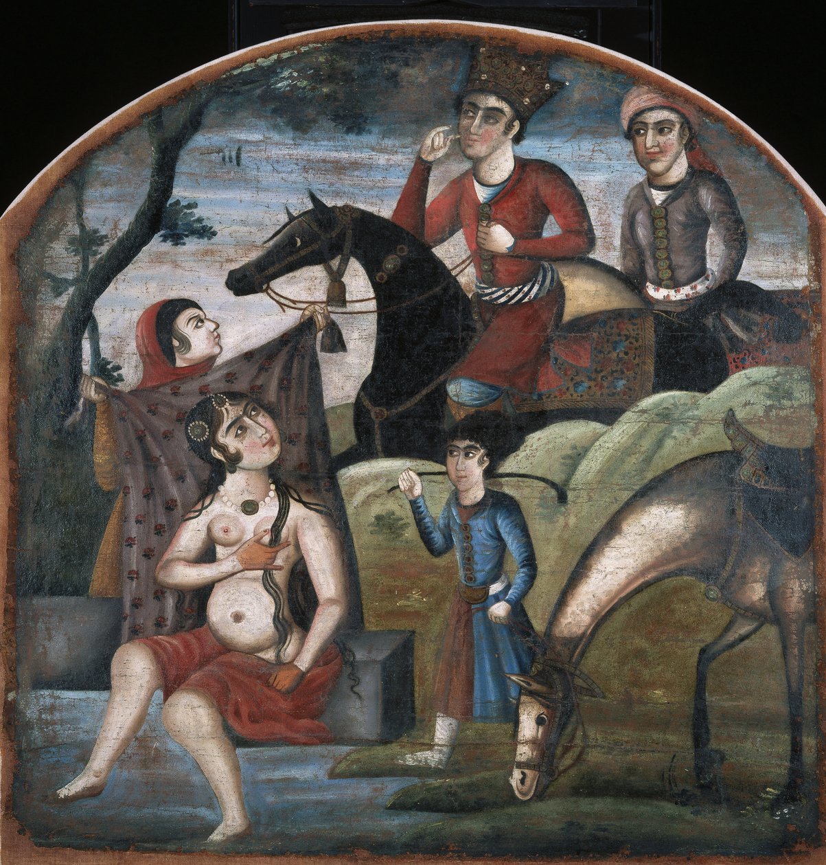 ख़ुसरो शिरीन स्नान, आठ काव्य विषयों के सचित्र चक्र से अवगत कराता है द्वारा अज्ञात अज्ञात