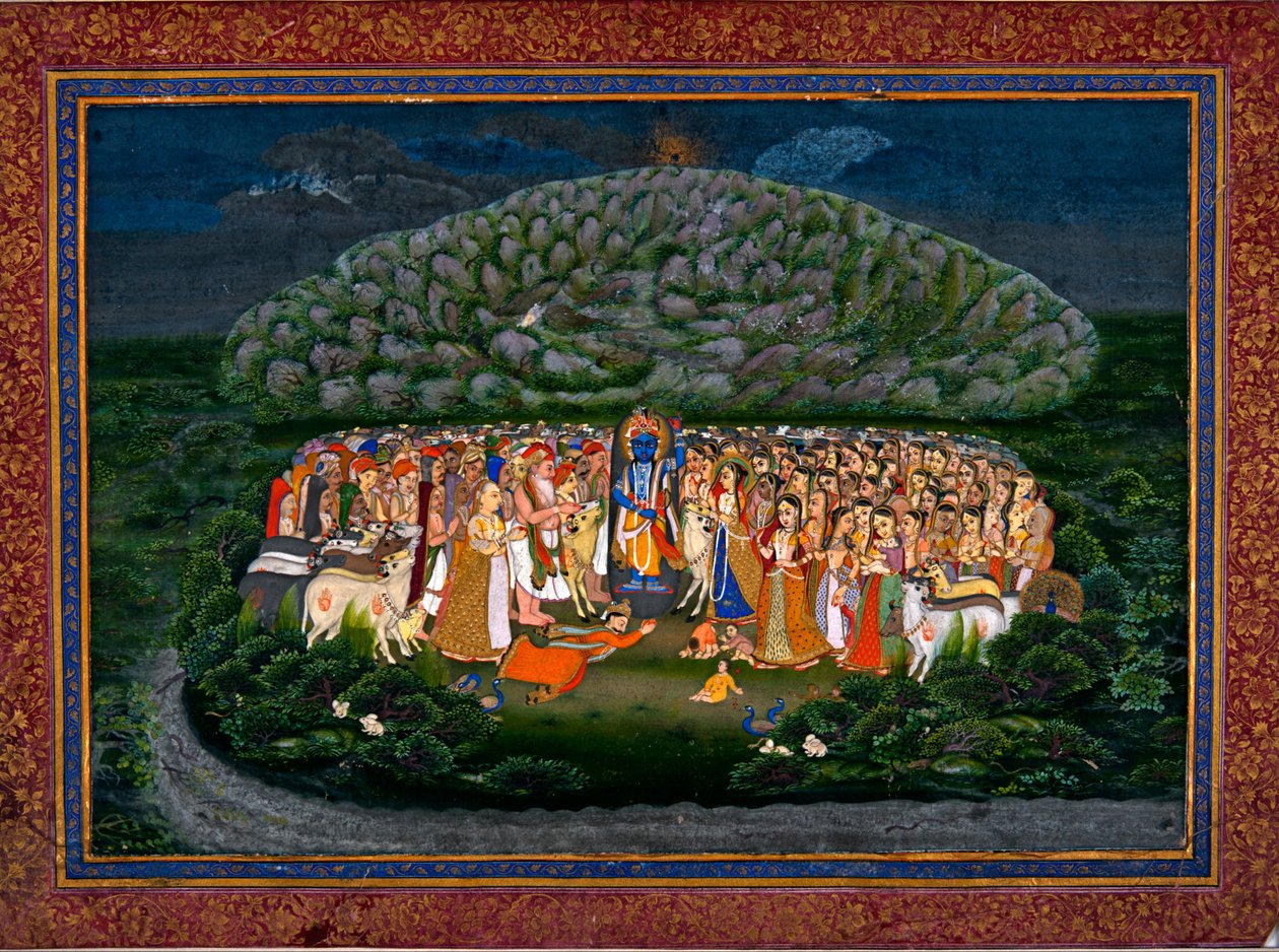 कृष्णा लिफ्टिंग माउंट गोवर्धन द्वारा अज्ञात अज्ञात