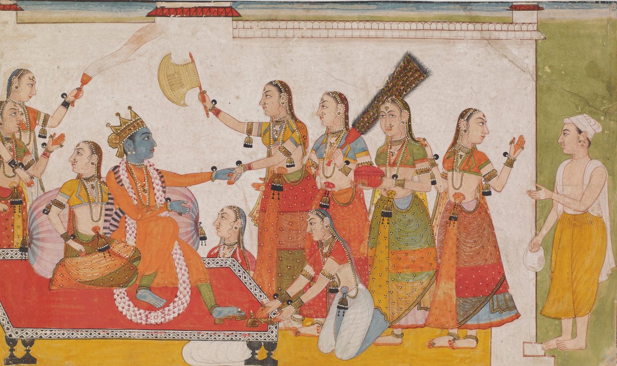 Krishna welcoming Sudama, from a Bhagavata Purna द्वारा अज्ञात अज्ञात
