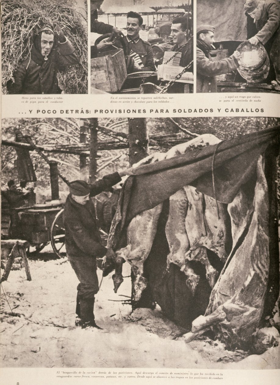 फरवरी 1942 के दूसरे संस्करण &39;सिग्नल&39; पत्रिका, नंबर 4 से, पूर्वी मोर्चे पर सैनिकों और सैनिकों के लिए प्रावधान द्वारा अज्ञात अज्ञात