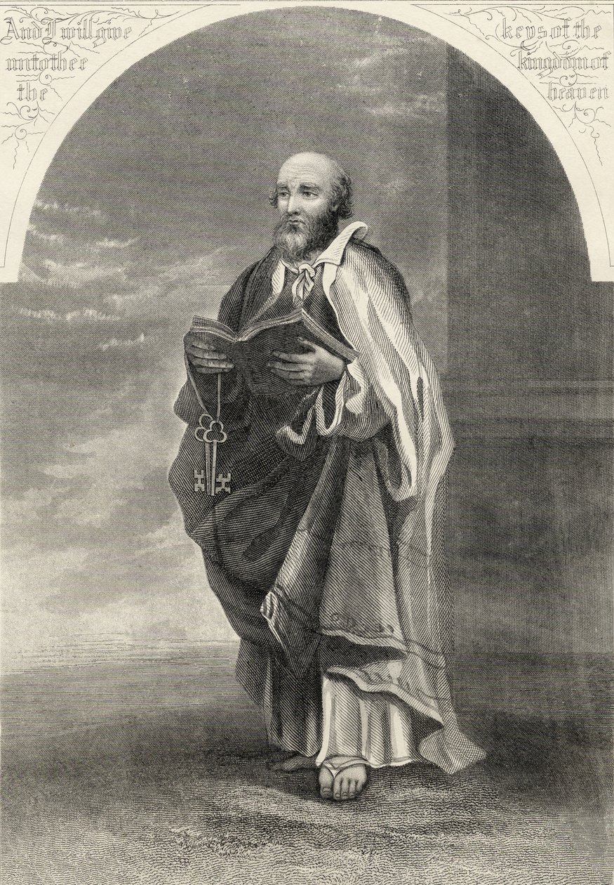 सेंट पीटर, &39;द नेशनल इलस्ट्रेटेड फैमिली बाइबल&39; से, c.1870 प्रकाशित द्वारा अज्ञात अज्ञात
