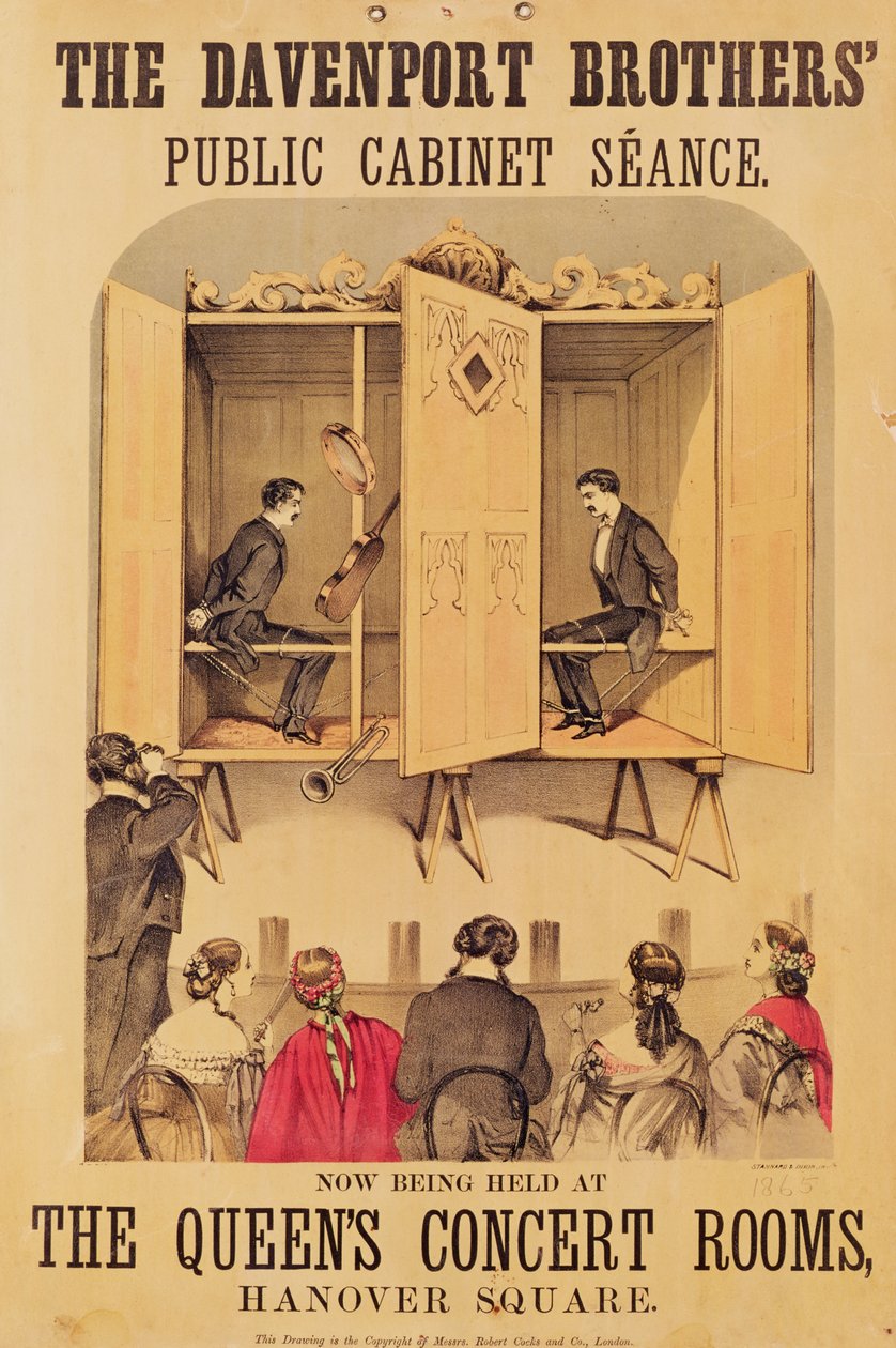 डेवेनपोर्ट बंधु, 1865 के सीन्स के लिए पोस्टर द्वारा अज्ञात अज्ञात