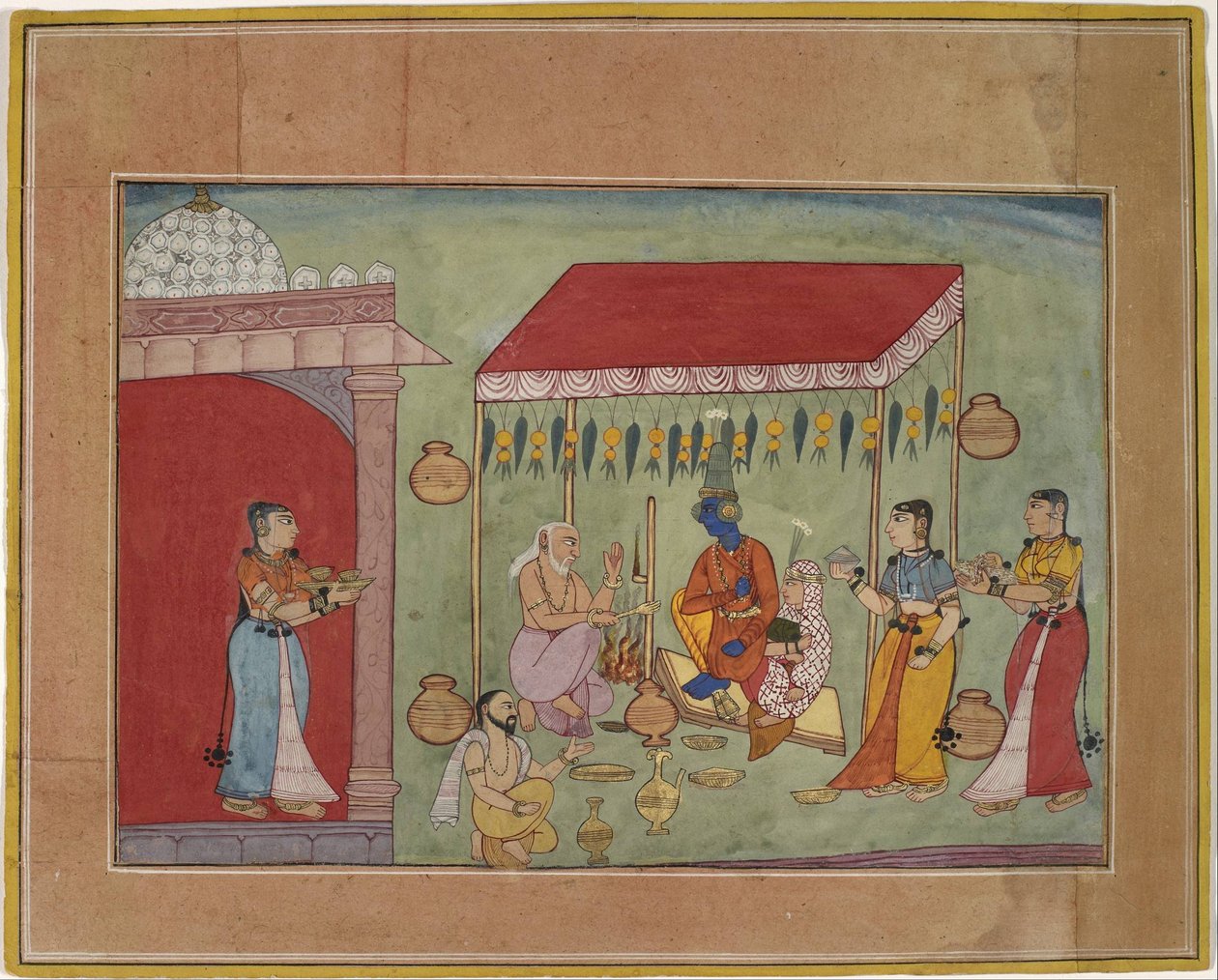 कृष्ण और रुक्मिणी का विवाह द्वारा अज्ञात अज्ञात