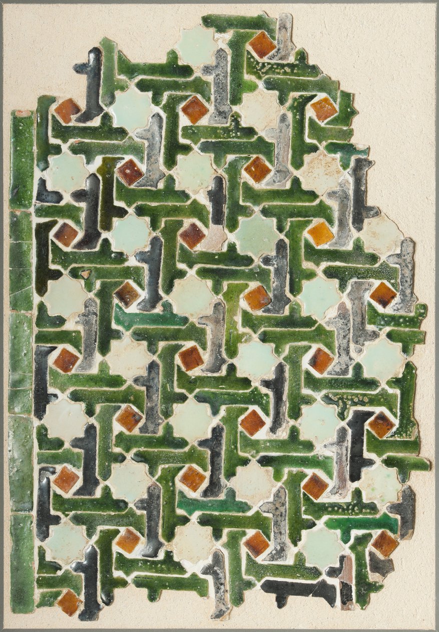 अज्ञात, स्पेन, 14 वीं शताब्दी - मोज़ेक टाइल पैनल (1929293) द्वारा अज्ञात अज्ञात